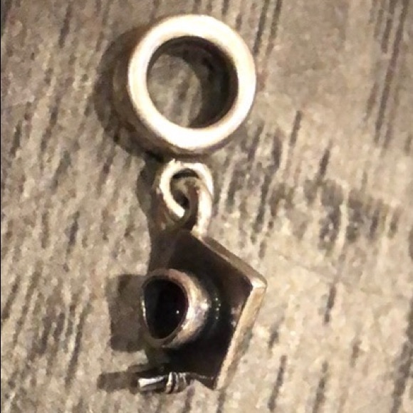 Pandora Authentic Sterling Silver Graduation Cap Dangle Charm - Picture 3 of 5